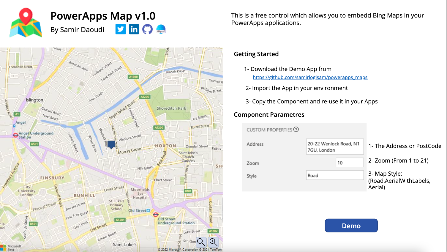PowerApps Maps Screenshot 1 